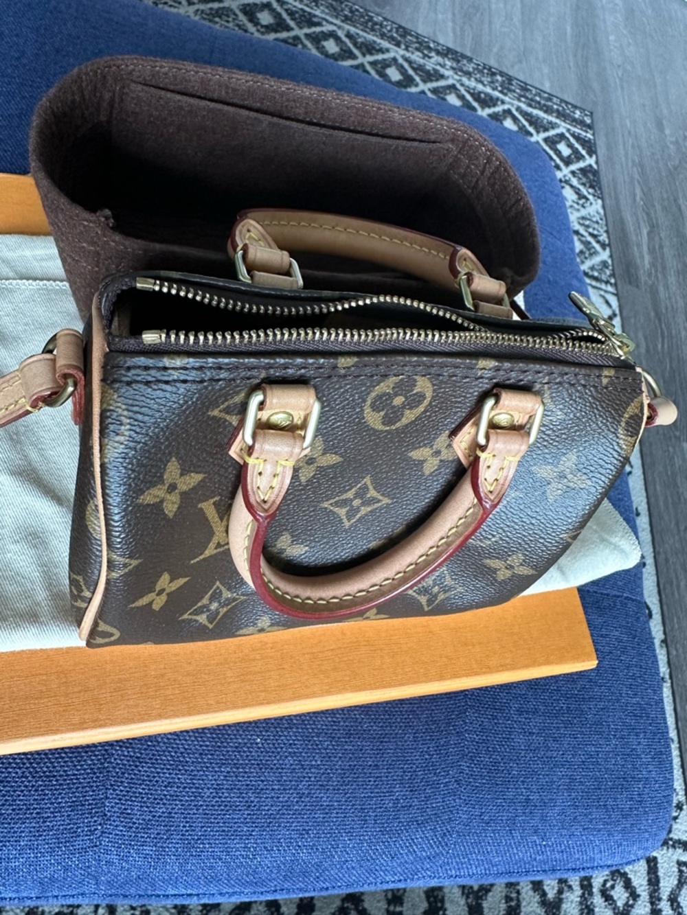 Louis Vuitton Monogram Nano Mini w/Non-Adjustable Strap(Authentic) - Picture 16 of 17